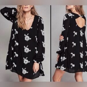Free People Emma Austin Floral Embroidered Dress